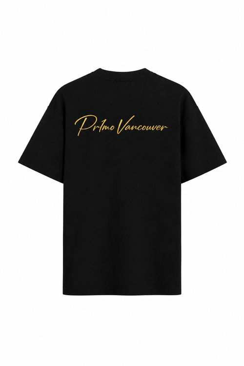 PR1MO GOLD SCRIPT TEE