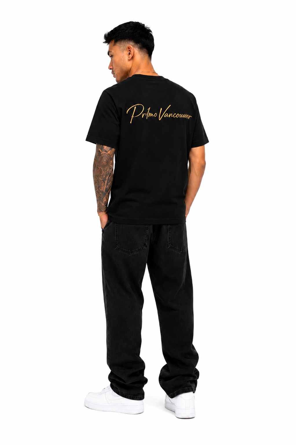 PR1MO GOLD SCRIPT TEE
